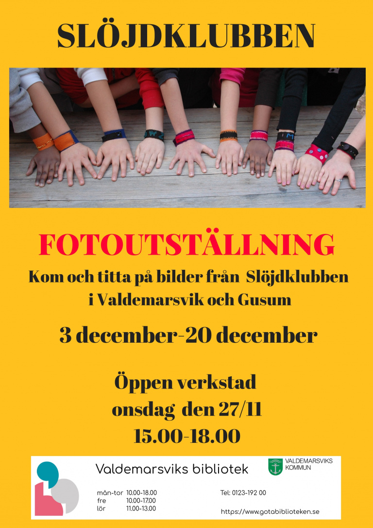 Slöjdklubben! Spektrummet Valdemarsviks bibliotek